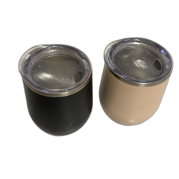 Maars Bev Steel Stemless Wine Glass Tumblers 12 oz Double Wall Vacuum Insulated - Picture 2 of 7